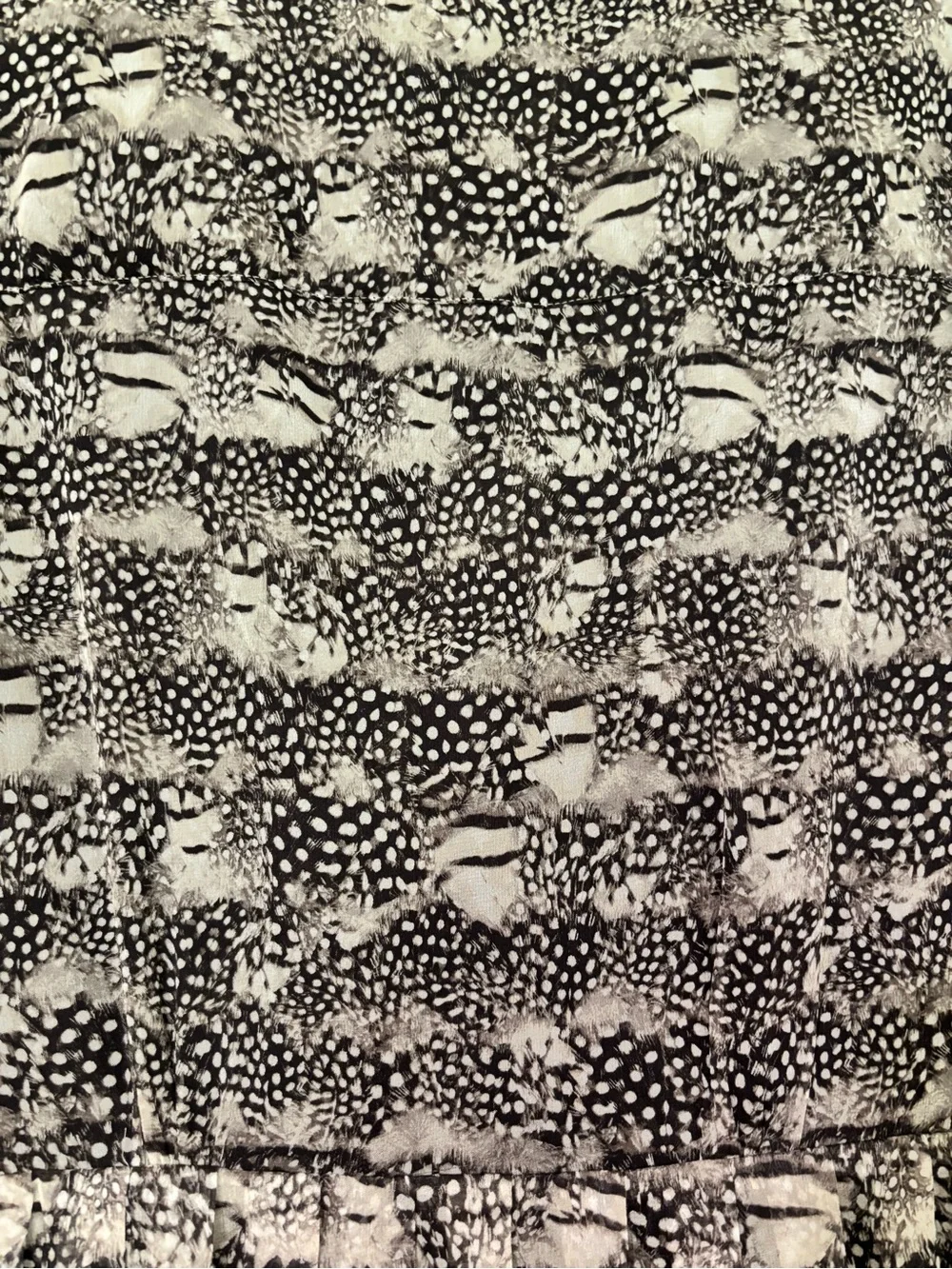 J. Crew Silk Black and White Printed V-Neck Long Sleeve Dress